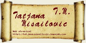Tatjana Misailović vizit kartica